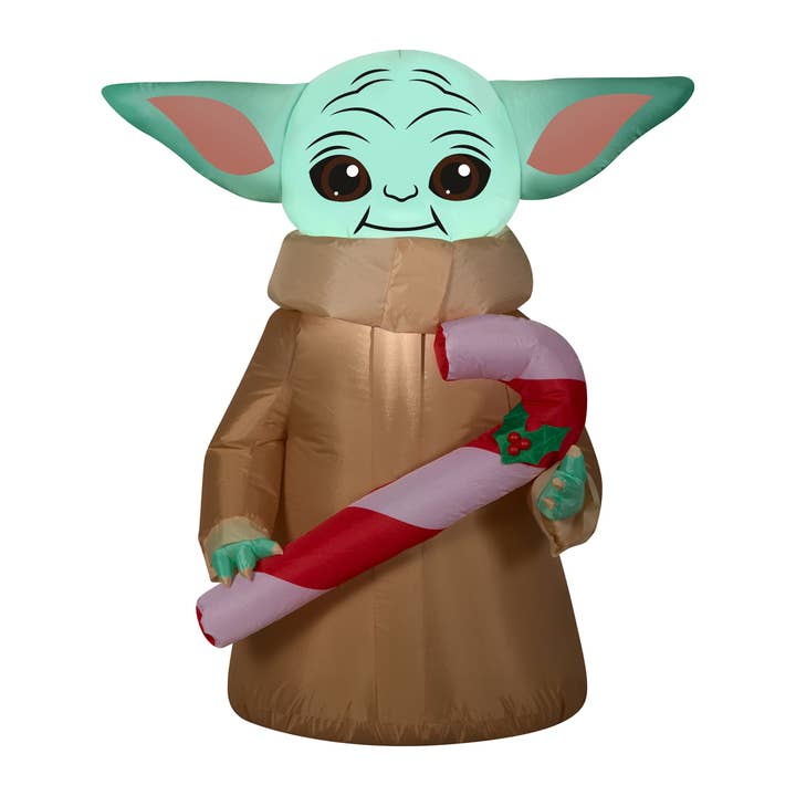 3.5 ft. Inflatable Baby Yoda with LED Lights, Plug-In for wholesale by National Tree Company