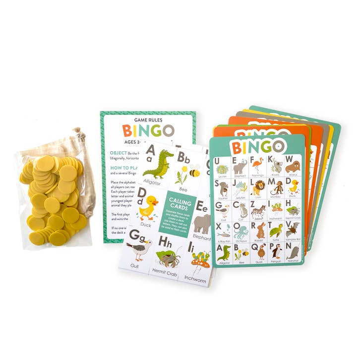 Sea Urchin Studio - Wholesale Brain Game - Kids - Alphabet Bingo Game1