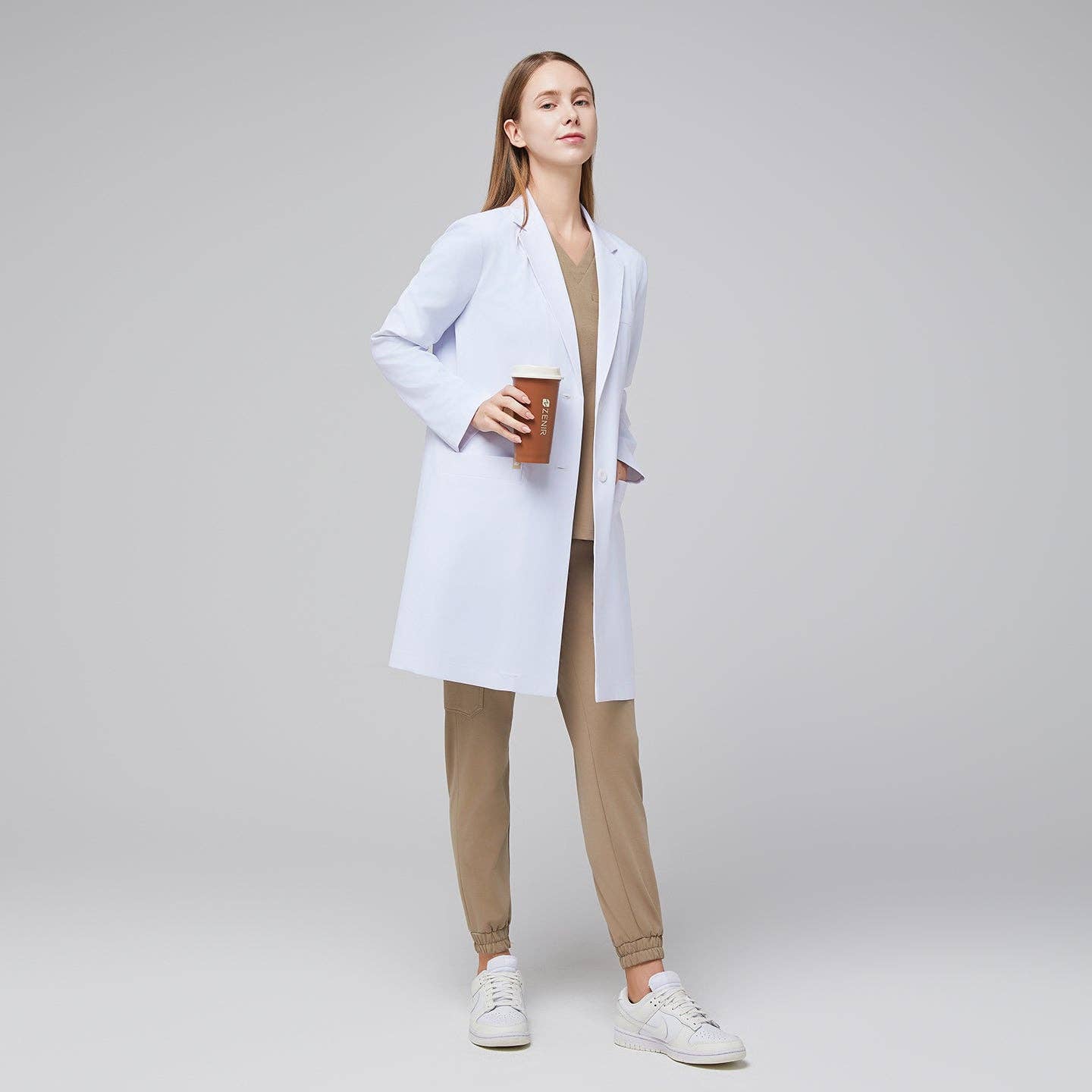 White Zenir |  W-Long Lab Coat LCW-10 for wholesale on Faire3