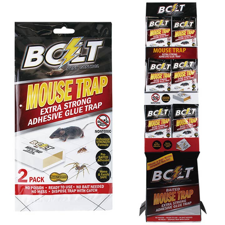 Expositor de suelo con 2 trampas para ratones Bolt Pest. para venta al por mayor de Deluxe Import Trading