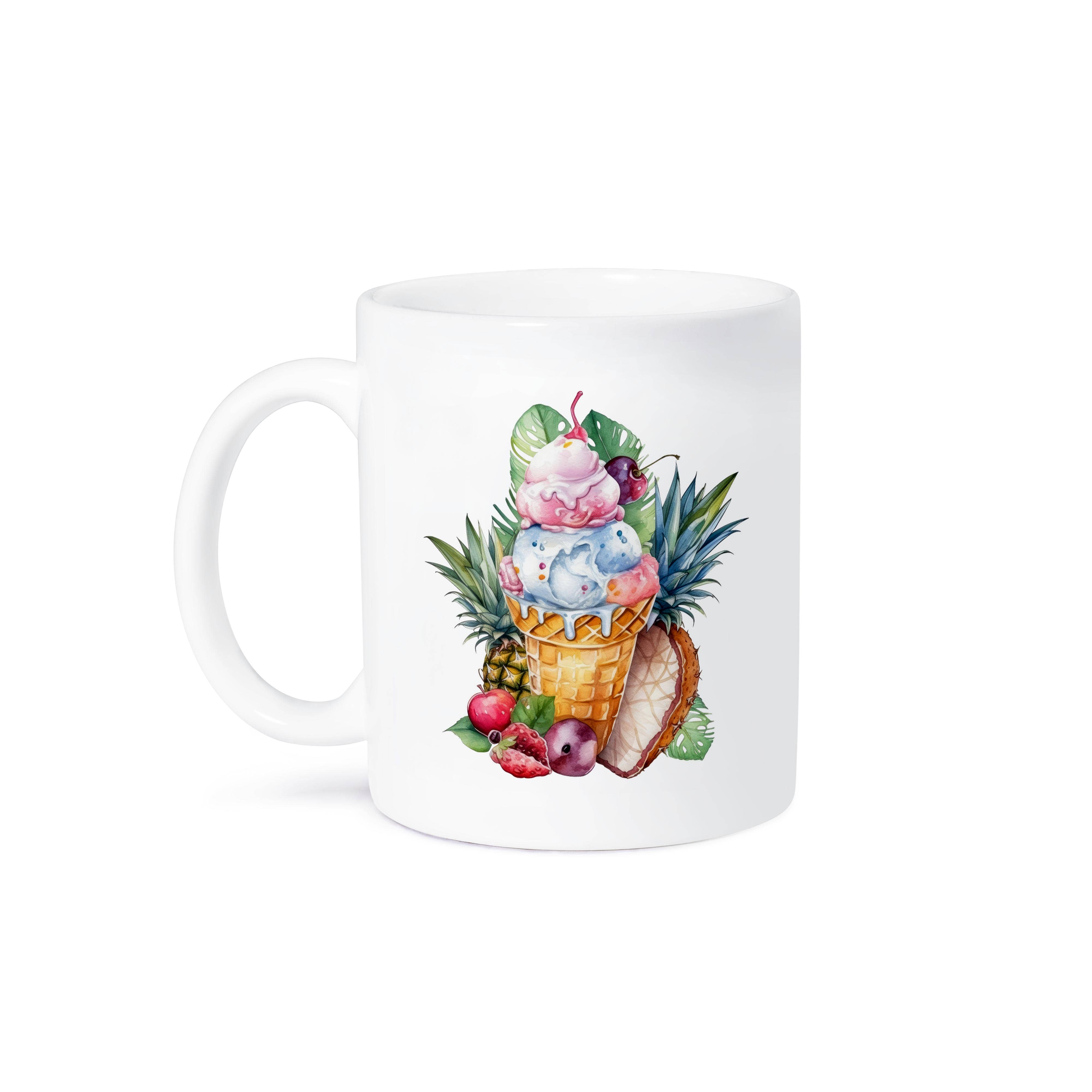 3dRose - Wholesale Coffee Mug - 3dRose, Tropical Ice Cream Cone Illustration, Mug8