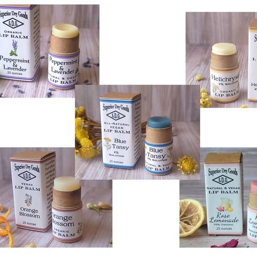 Lot de 25 baumes à lèvres en tube | Variété | Zéro déchet | Naturel pour la vente par Superior Dry Goods