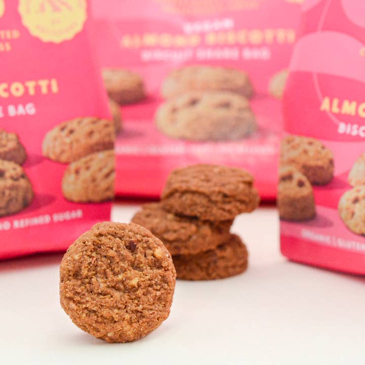 Vegan Almond Biscotti Share bag 135g for wholesale by Rhythm108