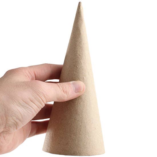 Factory Direct Craft - Wholesale Craft Supplies - 7" H x 2-3/4" Dia - Paper Mache Cone - Dolls, Angels, Trees