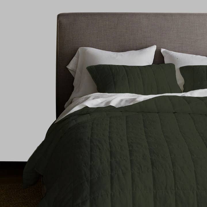 The Tangerine Store – Großhandel Bettwäsche-Set – Kastenstich - Leinen-Baumwoll-Steppsets6