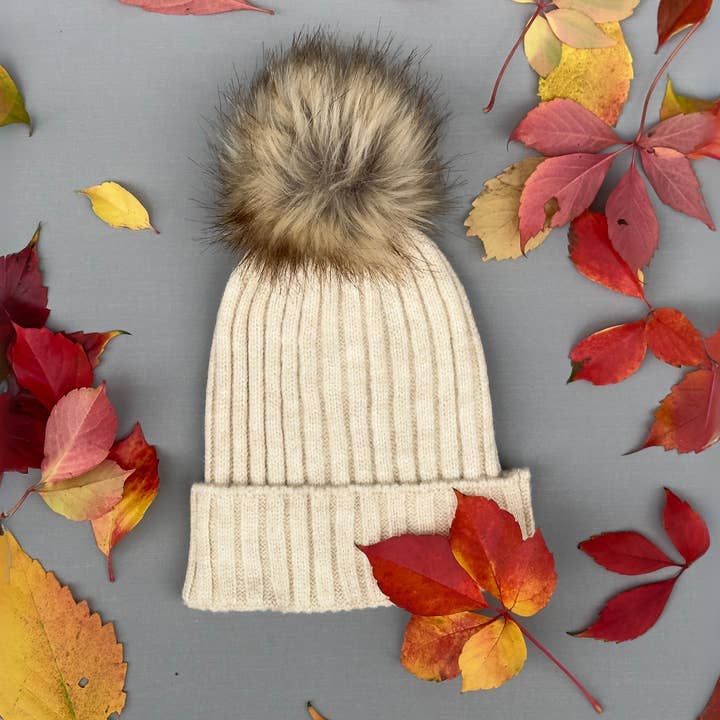 Himmelberg Baby - Wholesale Beanie - Unisex - Cashmere Wool Pom Pom Adult Beanies, Super Large Pom Poms9