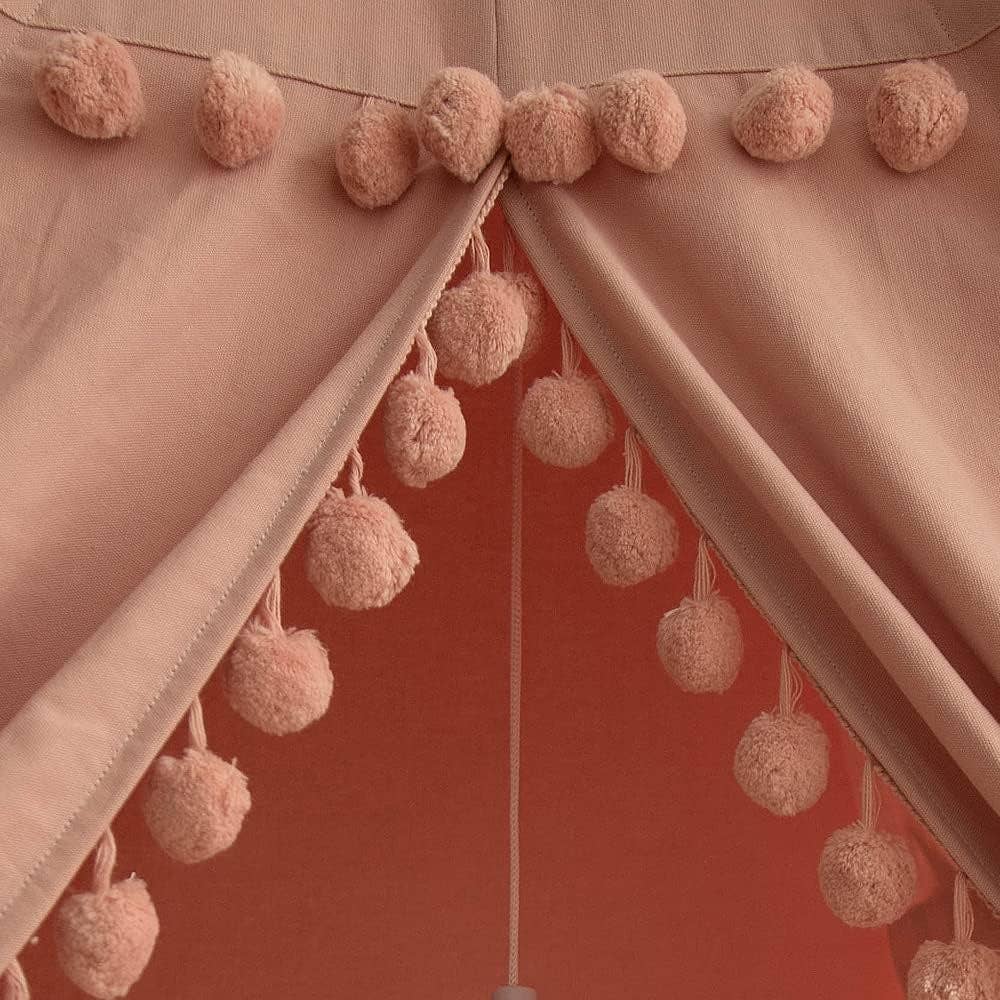 Pink A Kids Teepee Tent With Foldable Mat For Indoor Outdoor Play for wholesale on Faire7