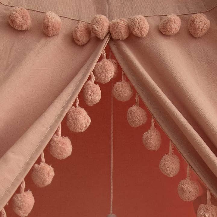 Pink A Kids Teepee Tent With Foldable Mat For Indoor Outdoor Play for wholesale on Faire7