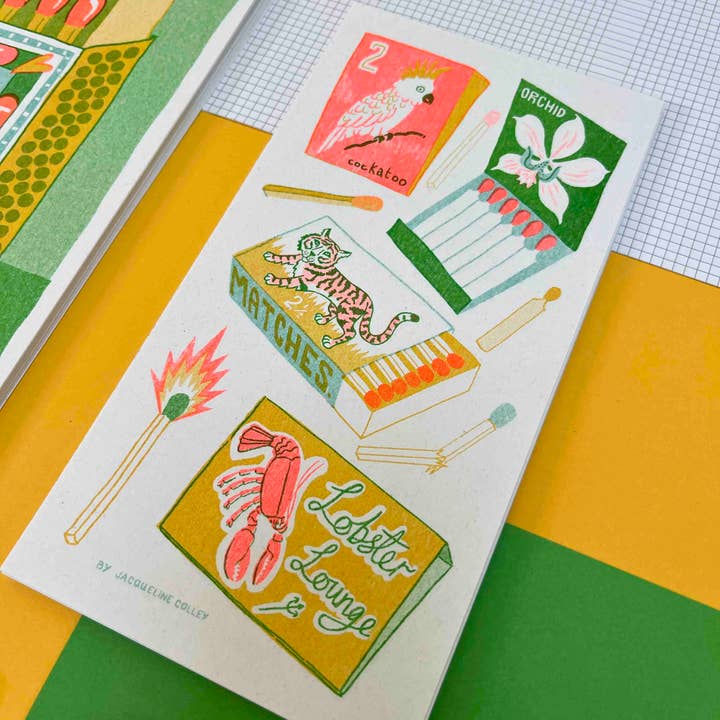 Jacqueline Colley - Wholesale Art Print - Matchbox Risograph print set2