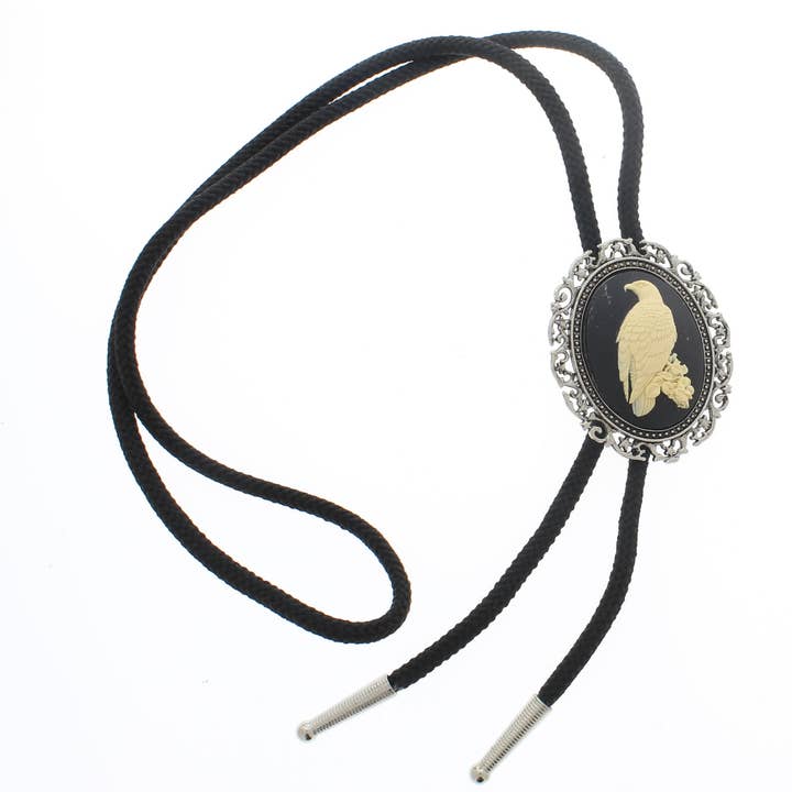 Corbata Eagle Cameo Bolo de 58 mm x 48 mm, cable de 36 pulgadas, fabricada en EE. UU., EE. UU. para venta al por mayor de HHH Designs