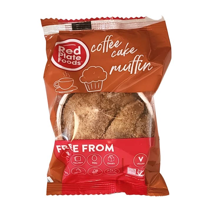 Coffee Cake Muffin 4 oz - case of single serve for wholesale by Red Plate Foods