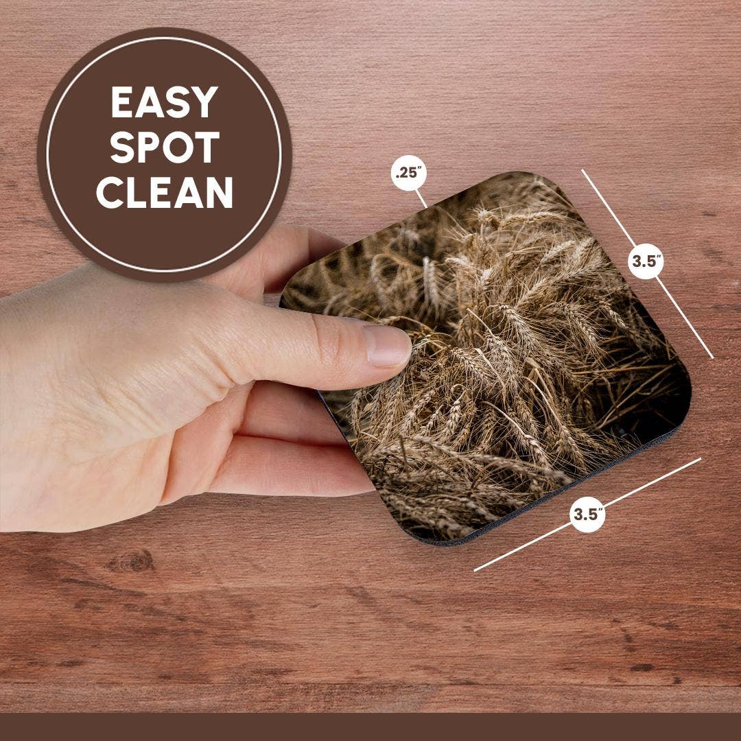 3dRose - Wholesale Onderzetters - 3dRose, Mooie aren van tarwe. Vruchten van de herfstoogst. Thanksgiving-thema, Onderzetter13