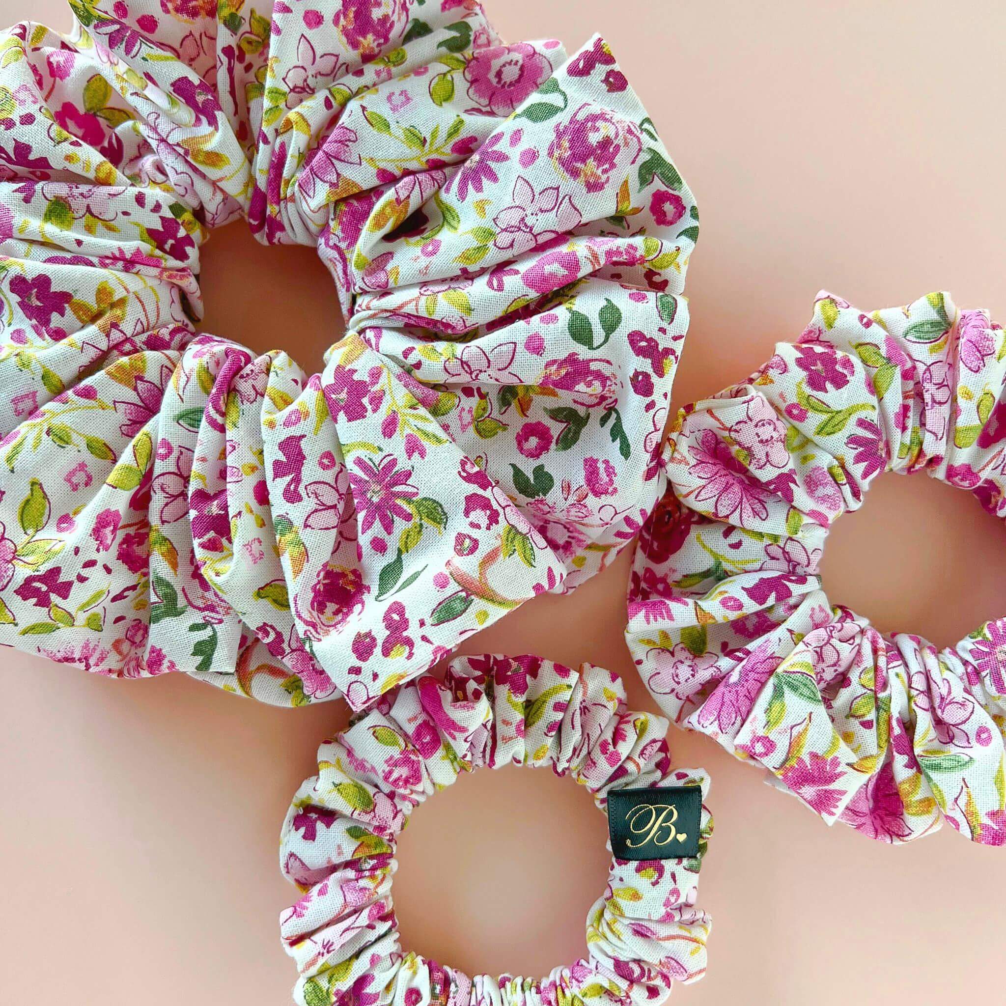 B. LUVV & CO. - Wholesale Scrunchie - Women's - Cotton Scrunchie in Garden Party2
