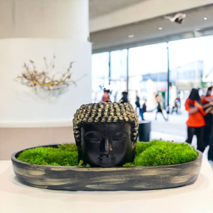 Planters Made in the USA - Wholesale Decorative Tabletop Object - Moss Table Centerpiece Decor Preserved Plant, Forever Green3