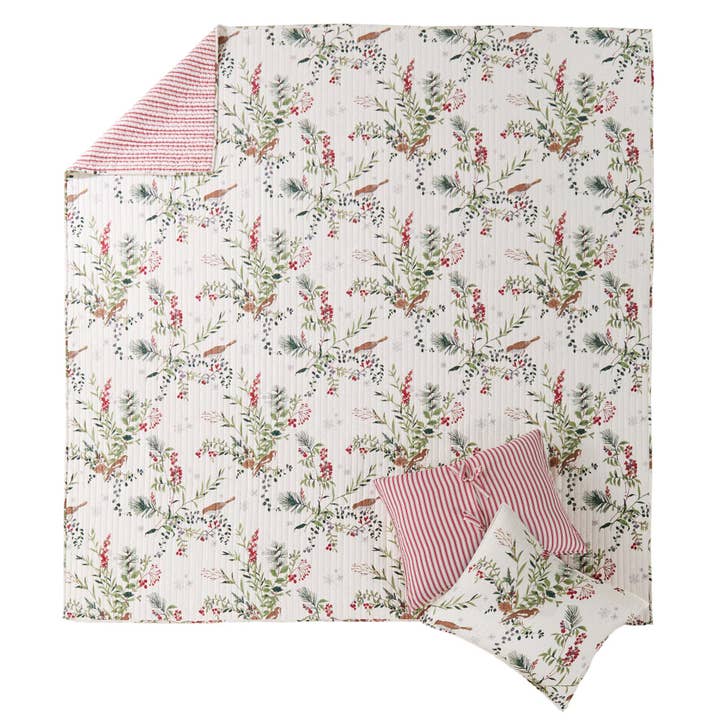 White Winterberry Forest Reversible Quilt Set for wholesale on Faire3