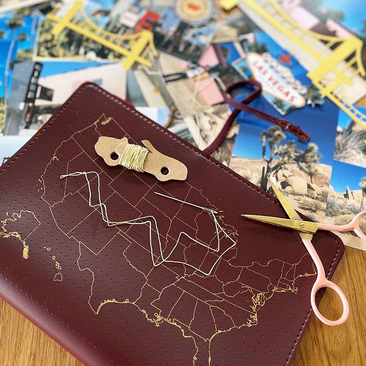 Chasing Threads – Großhandel Notizbücher – Stitch Your Travels — USA Edition Reise-Notizbuch in Kastanien6