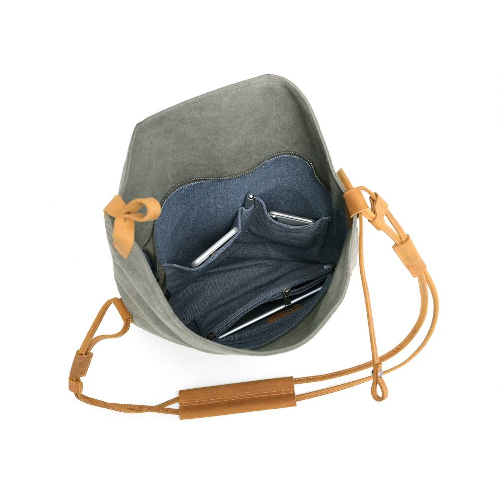 Davan – wholesale Shoulder bag – women's – Canvas Shoulder Bag SB 378T (Green)3