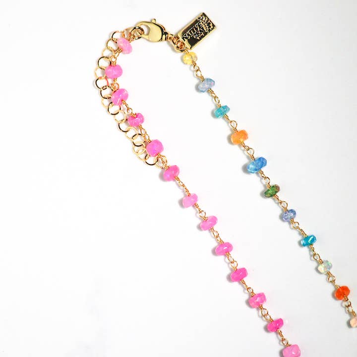 Native Gem - Vente Collier de perles - COLLIER OPAL ARC-EN-CIEL NÉON3