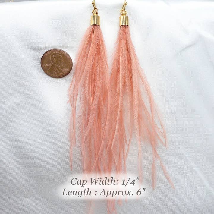 UBNY Collection - Wholesale Tassel Earrings - Feather Earrings• Bohemian feather earrings• Ostrich Feather