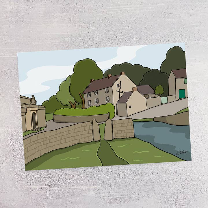 Tissington, Peak District Print for wholesale by Lisa Swift Illustrations