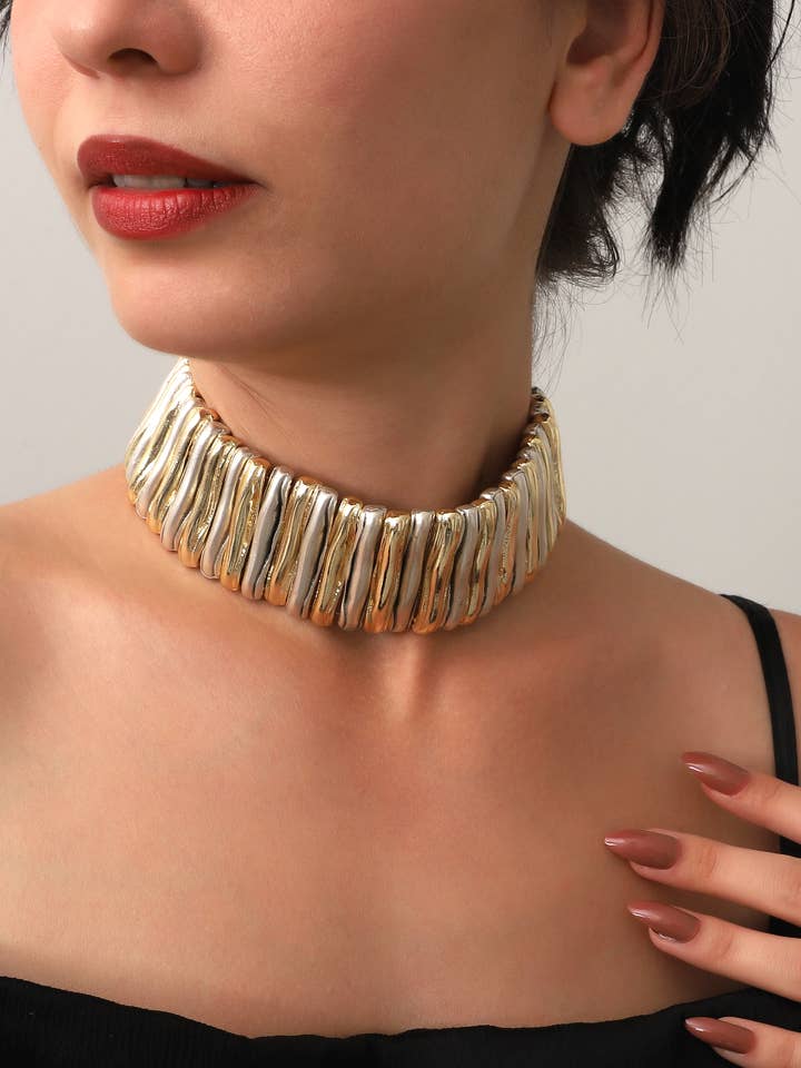 Collar Boho Chapado en Oro y Plata para venta al por mayor de BUBU BY TEKIN SHOP