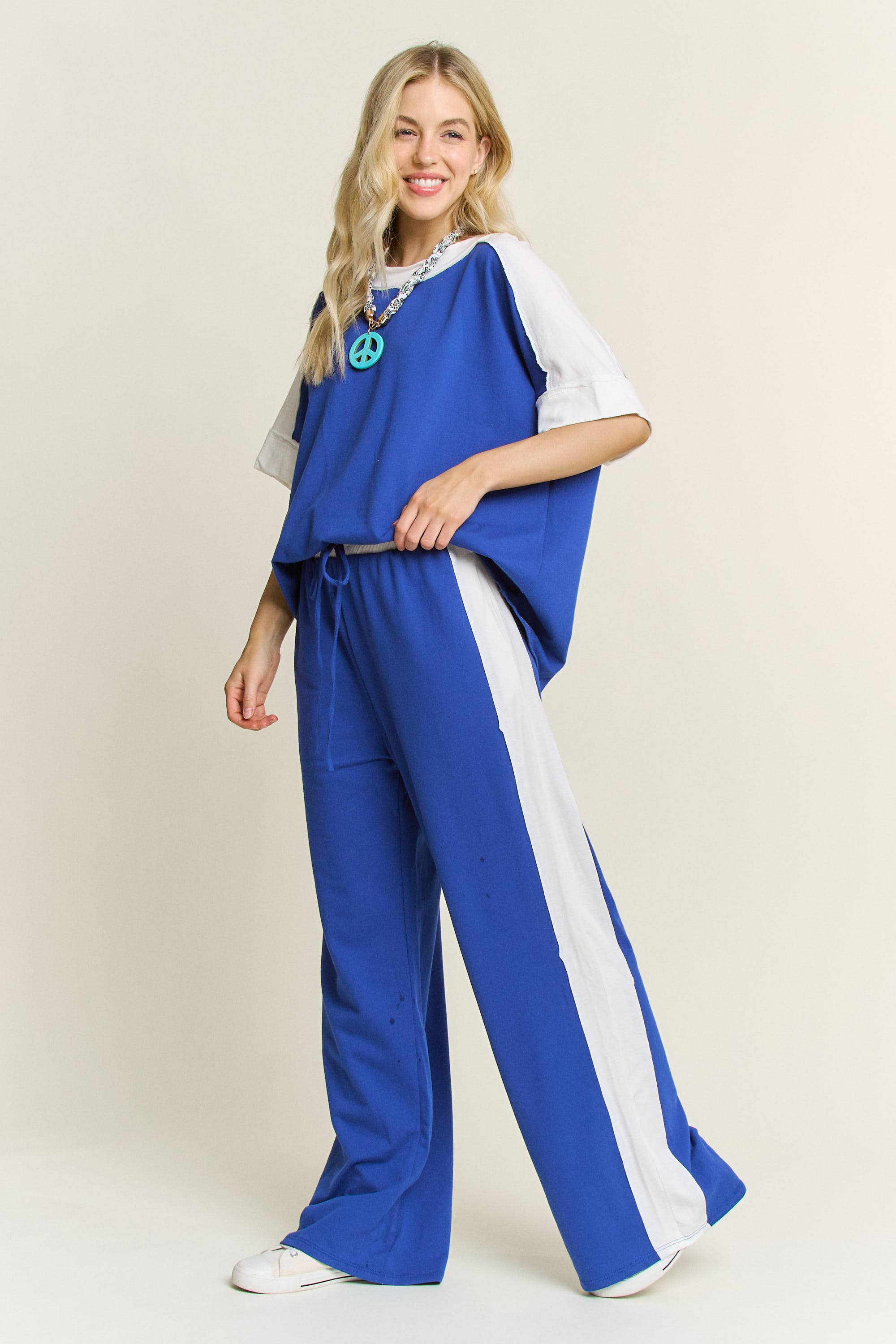 J.Her – Großhandel Lounge-Trainingshose/-Jogginghose – Damen – Gewaschene Kontrast-Seiten-Frühlings-Lounge-Hose HP63751