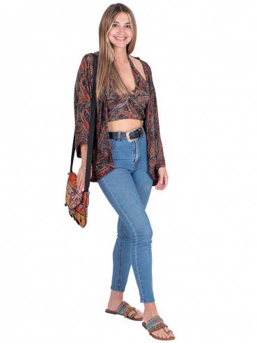 Silk Top and Jacket Set for wholesale by Kimago Look