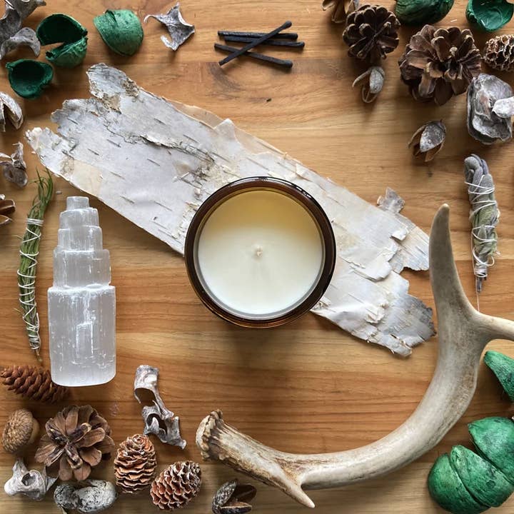 Moonstone and Myth - Wholesale Jar/Filled Candle - Krampus, 100% soy wax scented candle2