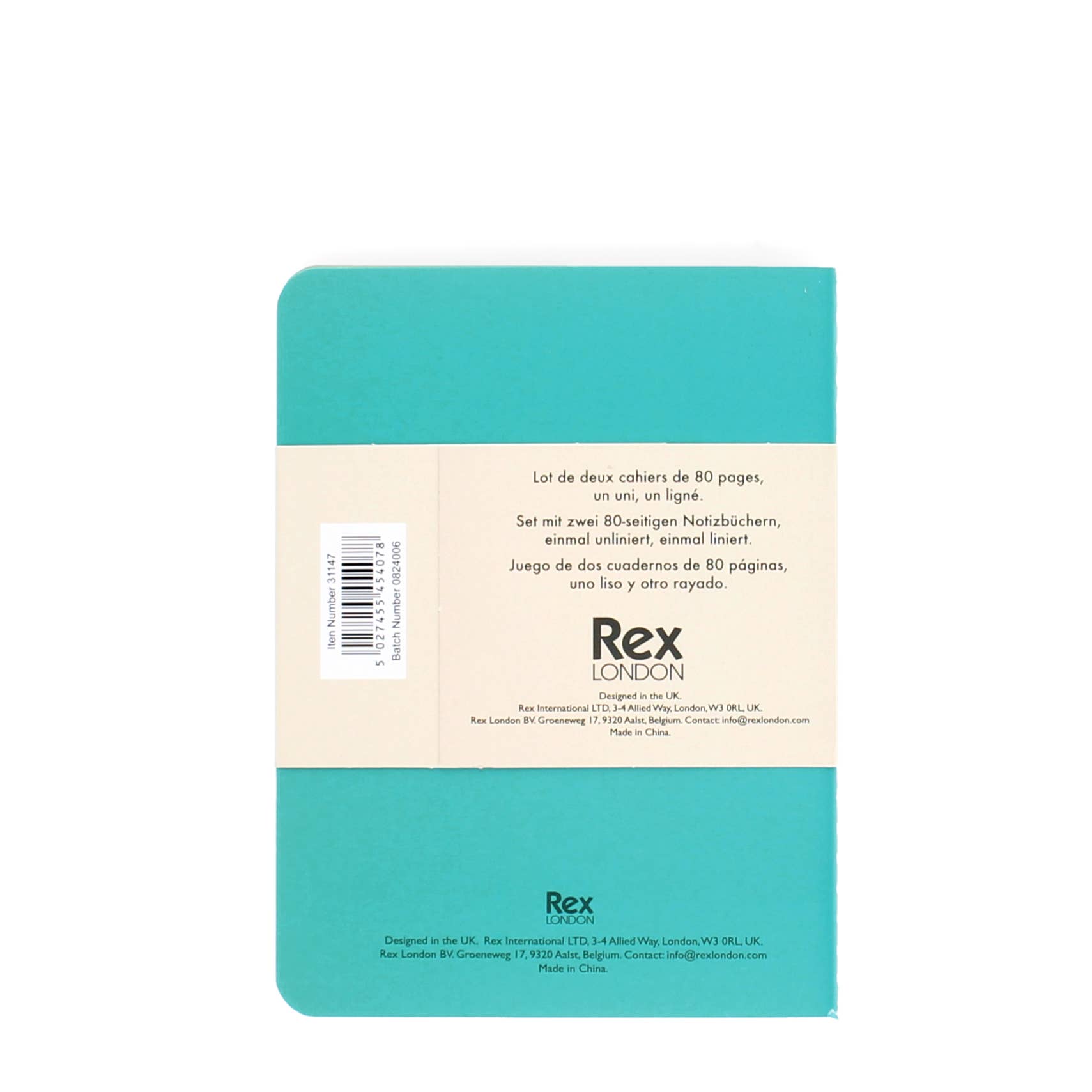Rex B2B - UK – wholesale Notebook – A6 notebooks (set of 2) - Green & aqua2
