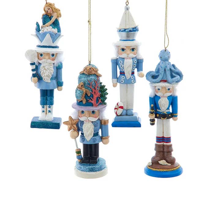 5" Hollywood Nautical Nutcracker Ornament 4 Assorted for wholesale by Kurt S. Adler, Inc.
