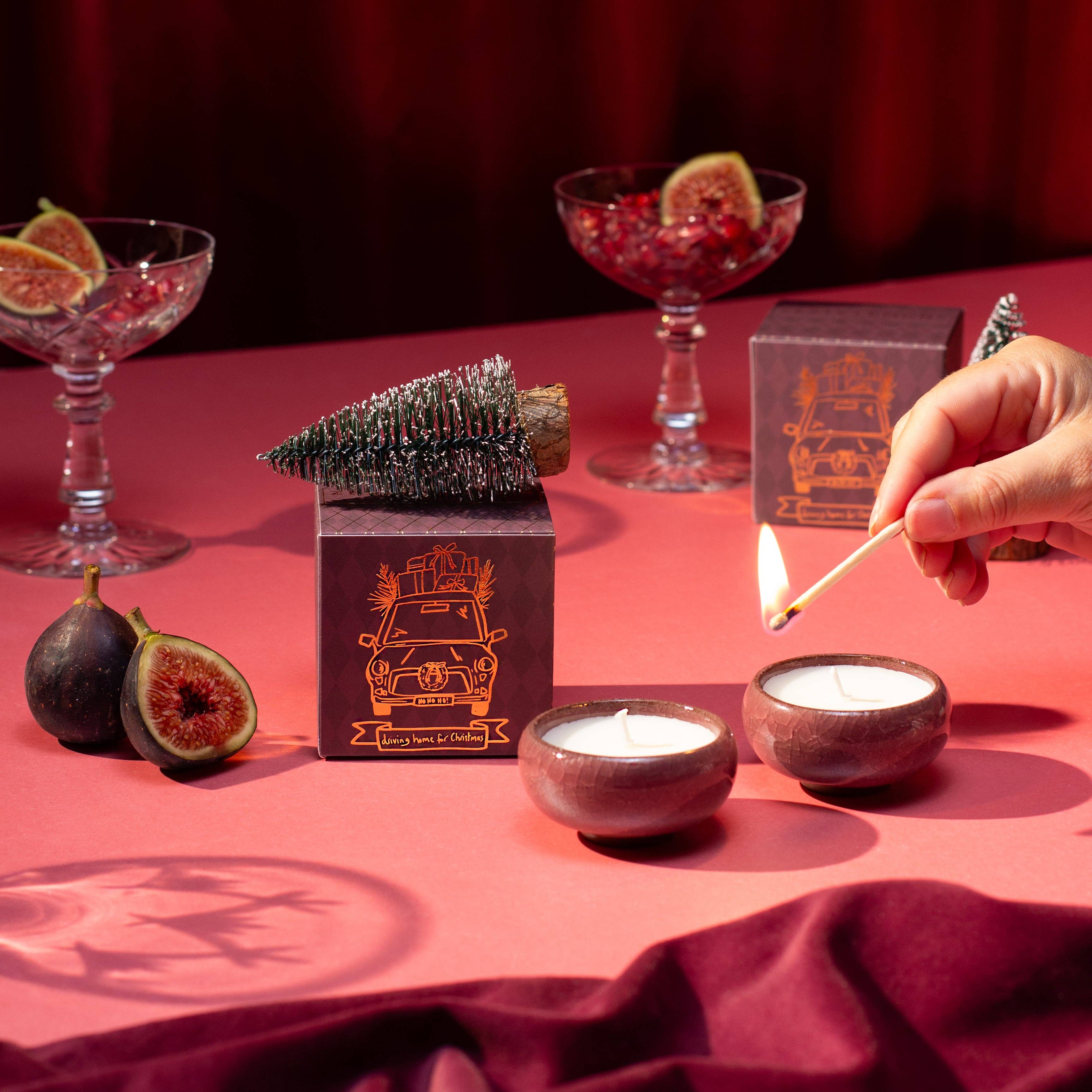 Zesty Lemons - Wholesale Tea light candles - Sparkle Season: Driving Home for Christmas Tea Lights (Box of 2) - Christmas Spruce2