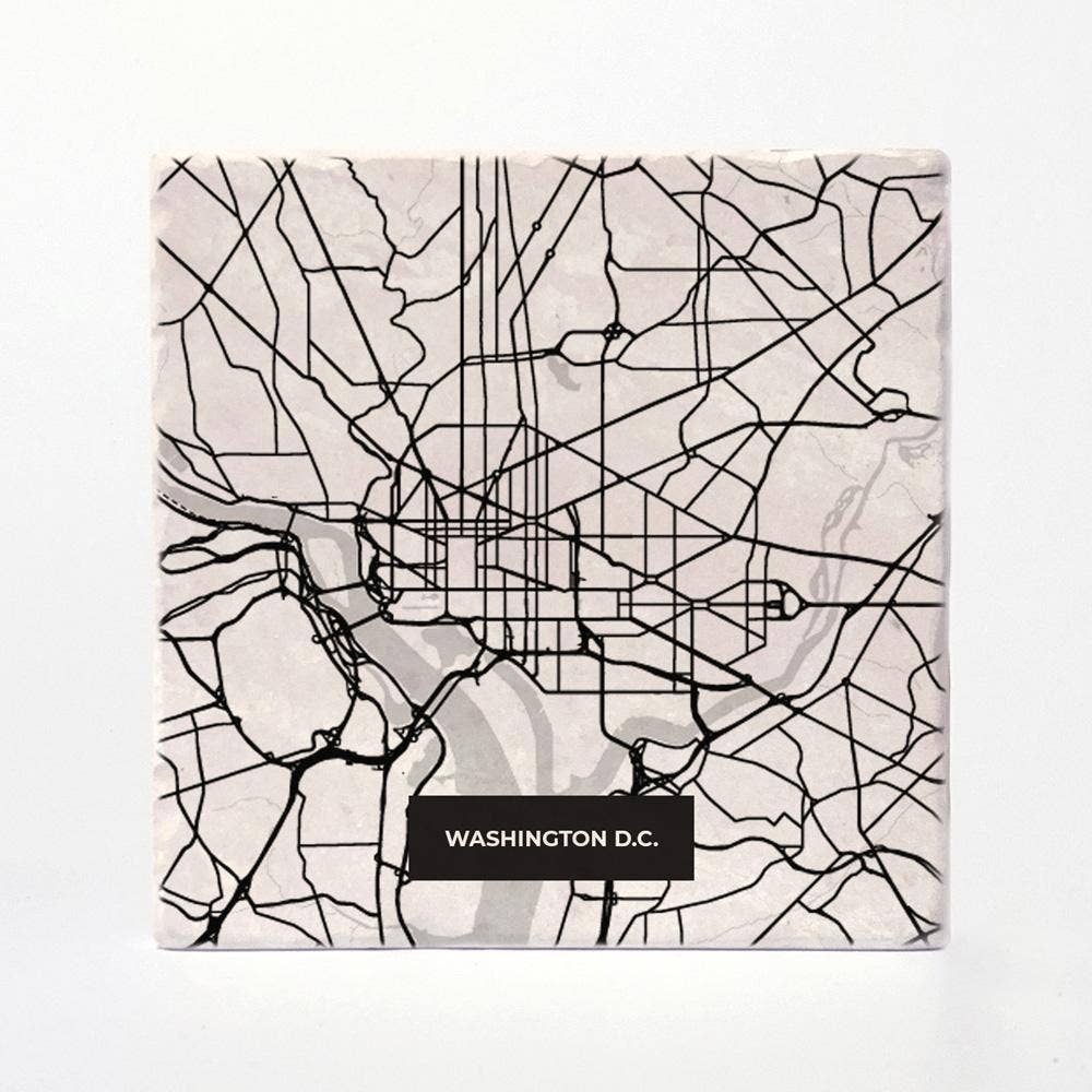 Versatile Coasters - Wholesale Coasters - Washington D C Modern Map Coasters1