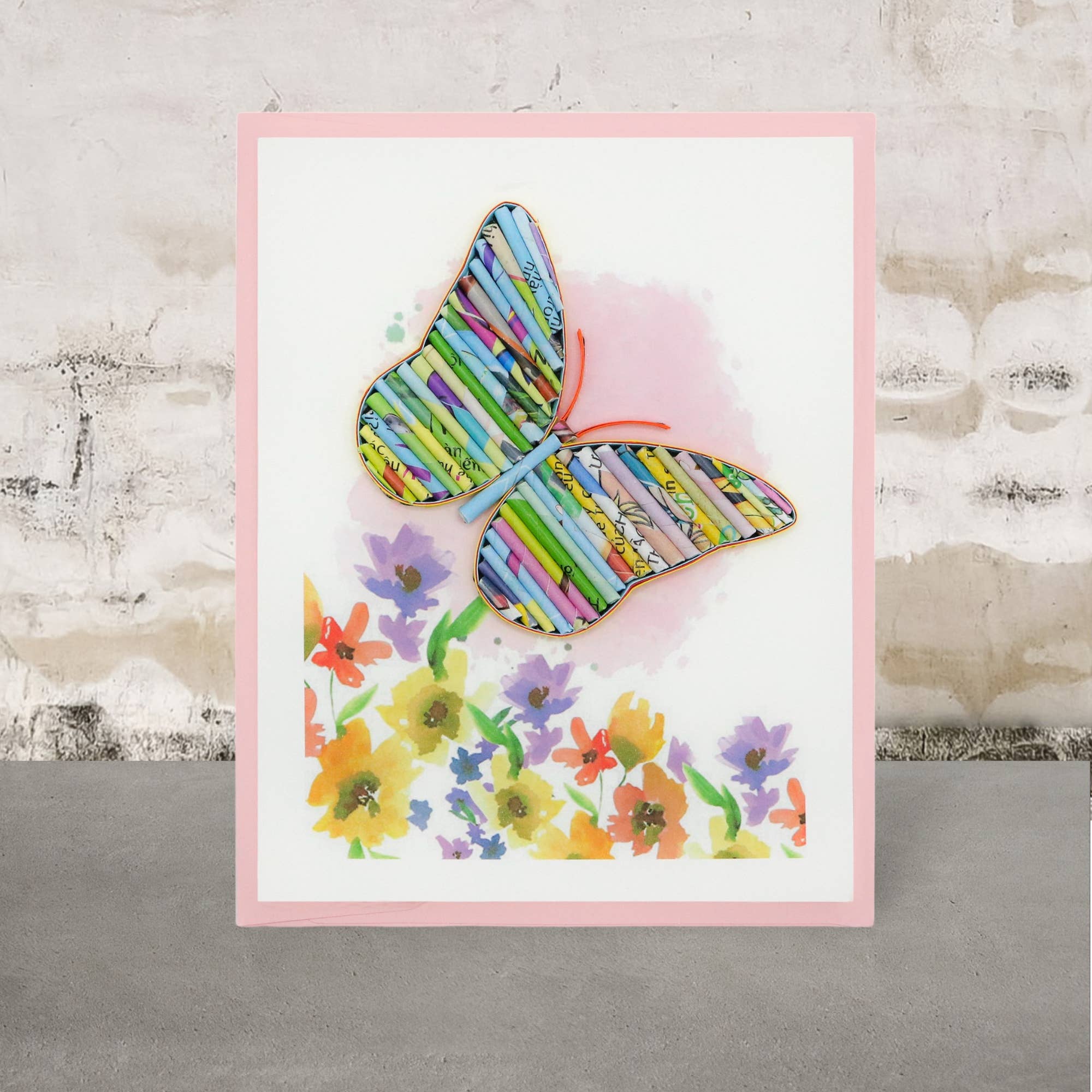 Loving Nature - Wholesale Gewone wenskaart - Upcycled handgemaakte kaart - gemaakt door kansarme ambachtslieden6