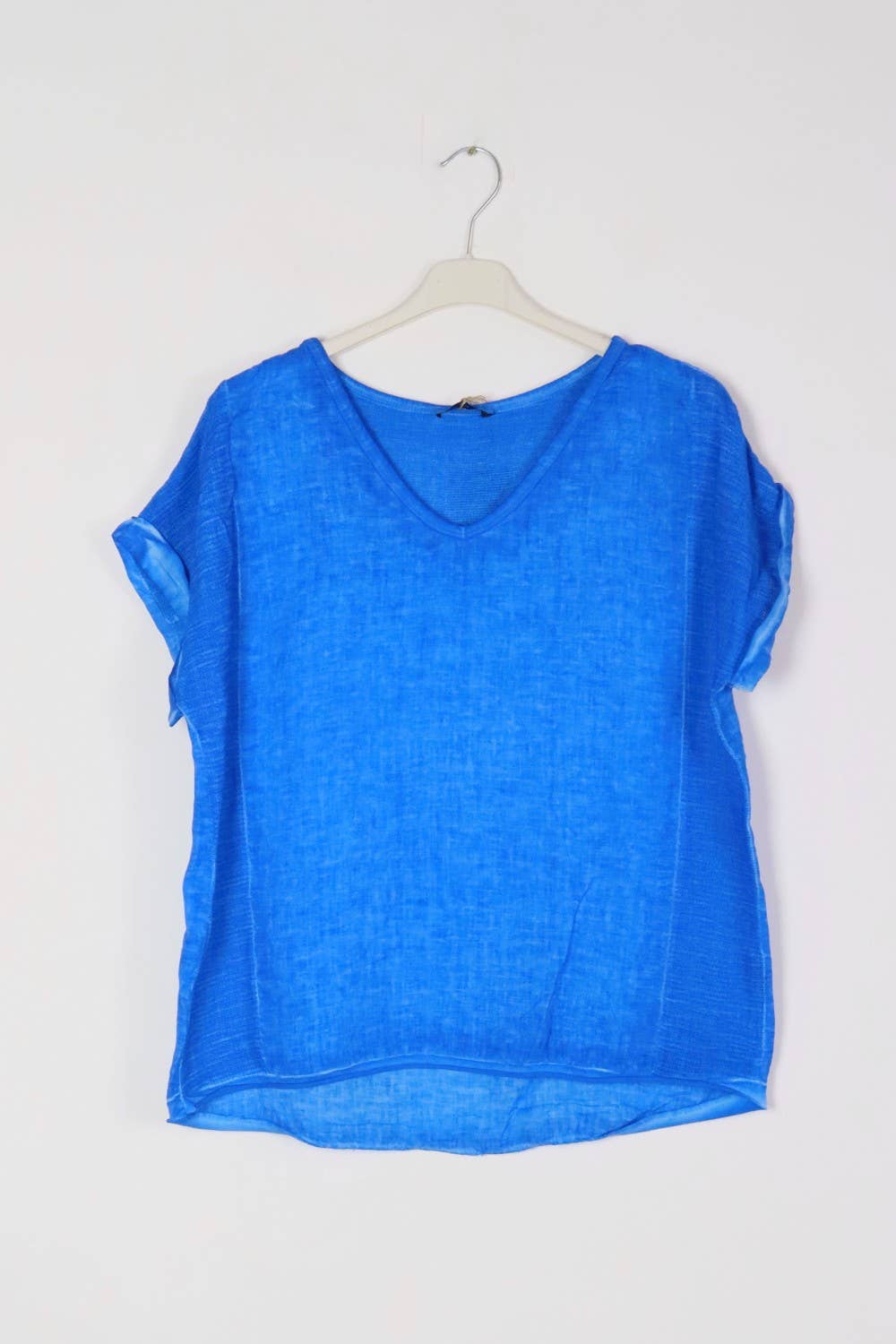 LÉA & LUC - Vente T-shirt – femme - T-Shirt texturé en 100% lin REF. 65147