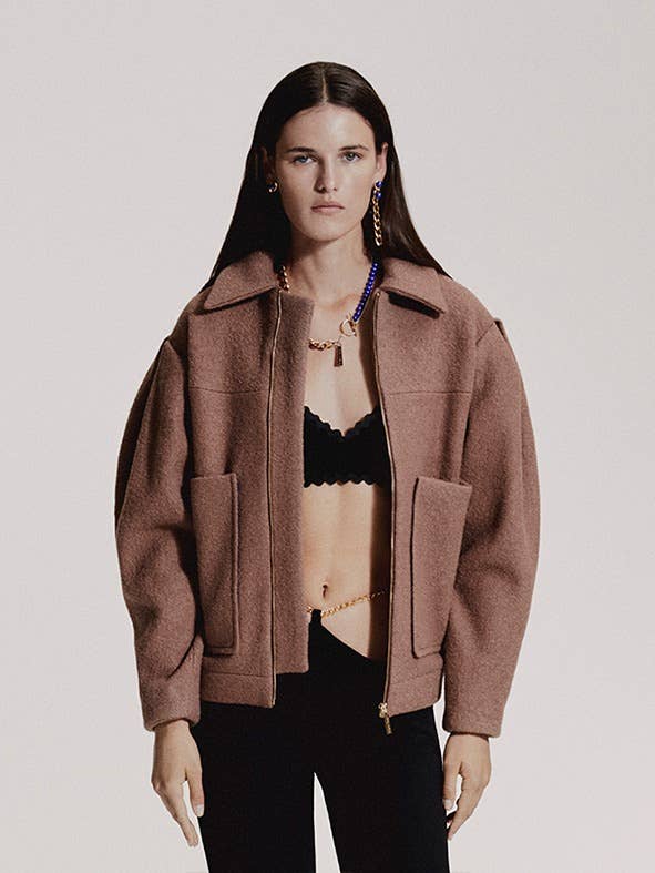 JCPAJARES - Vendita all'ingrosso Giacca - Donna - GIACCA IN LANA ARRICCIATA