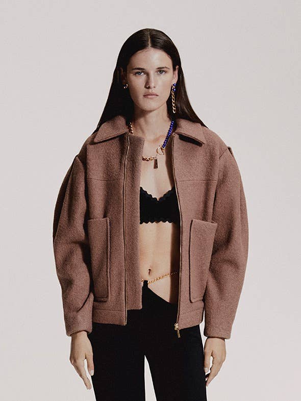 CRIMPED WOOL JACKET for wholesale by JCPAJARES