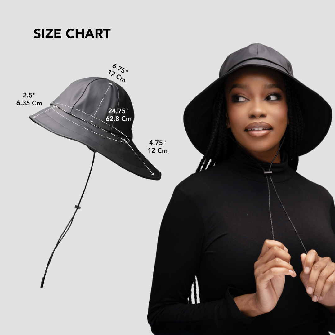 Hairbrella - Wholesale Bucket Hat - Women's - Satin-Lined, Waterproof Sou'wester Rain Hat10