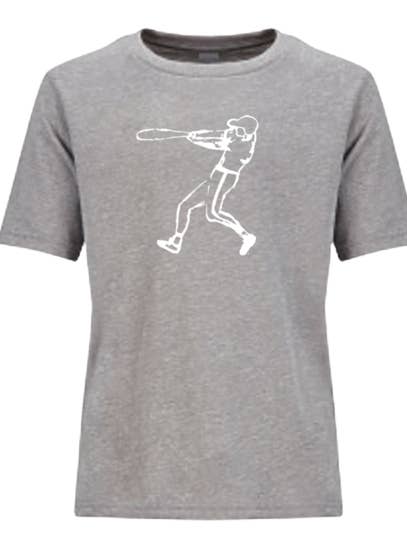 Camiseta de Manga Corta de Jugador de Béisbol en Gris para venta al por mayor de Little Hoot Designs