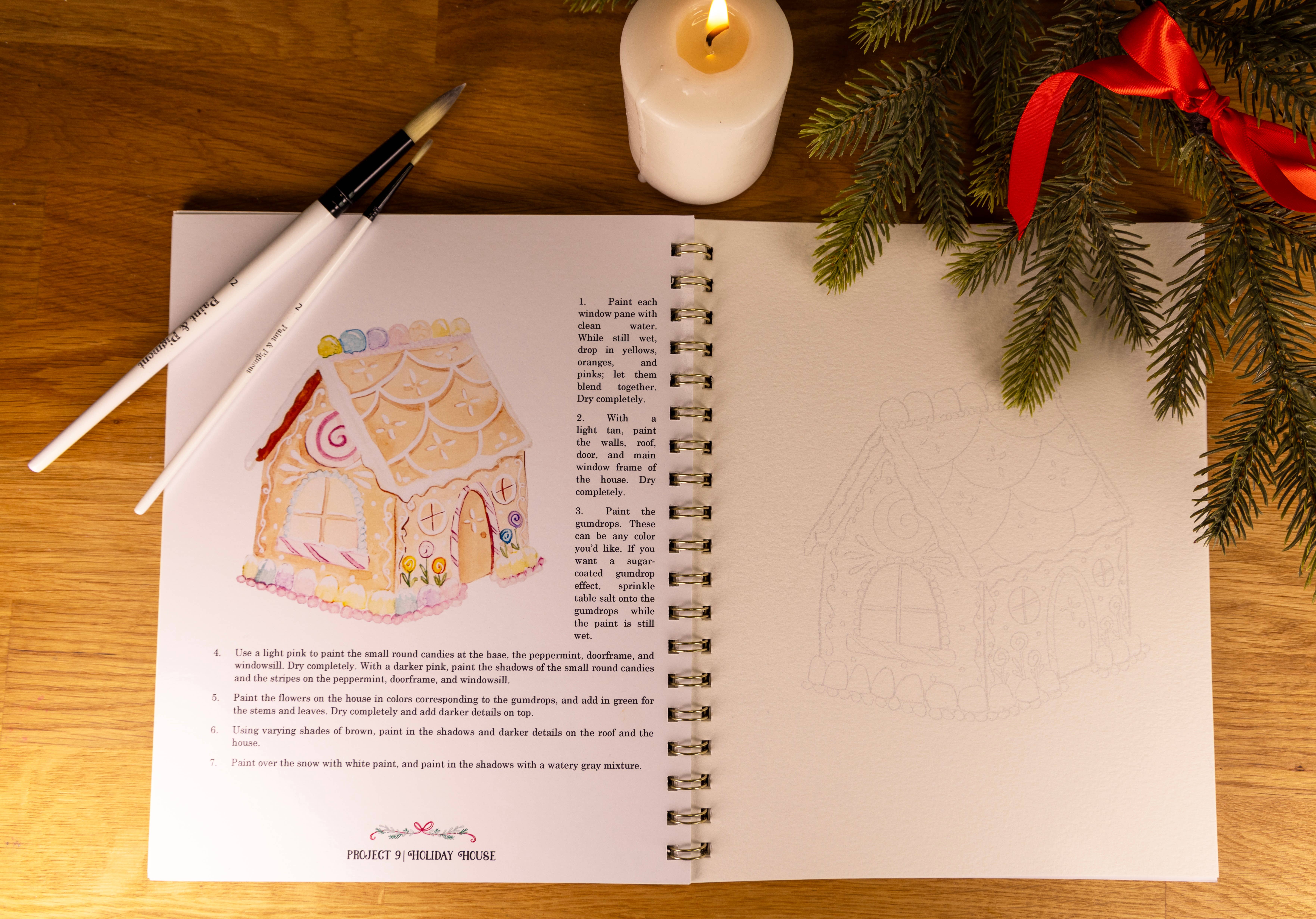 Paint & Pigment Studios - Wholesale Sketchbook/Sketchpad - Christmas Watercolor Workbook8