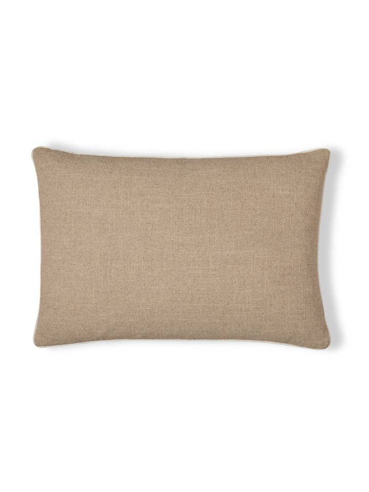Grand Coussin Rectangulaire en Coton et Ramie Naturel pour la vente par CHALK