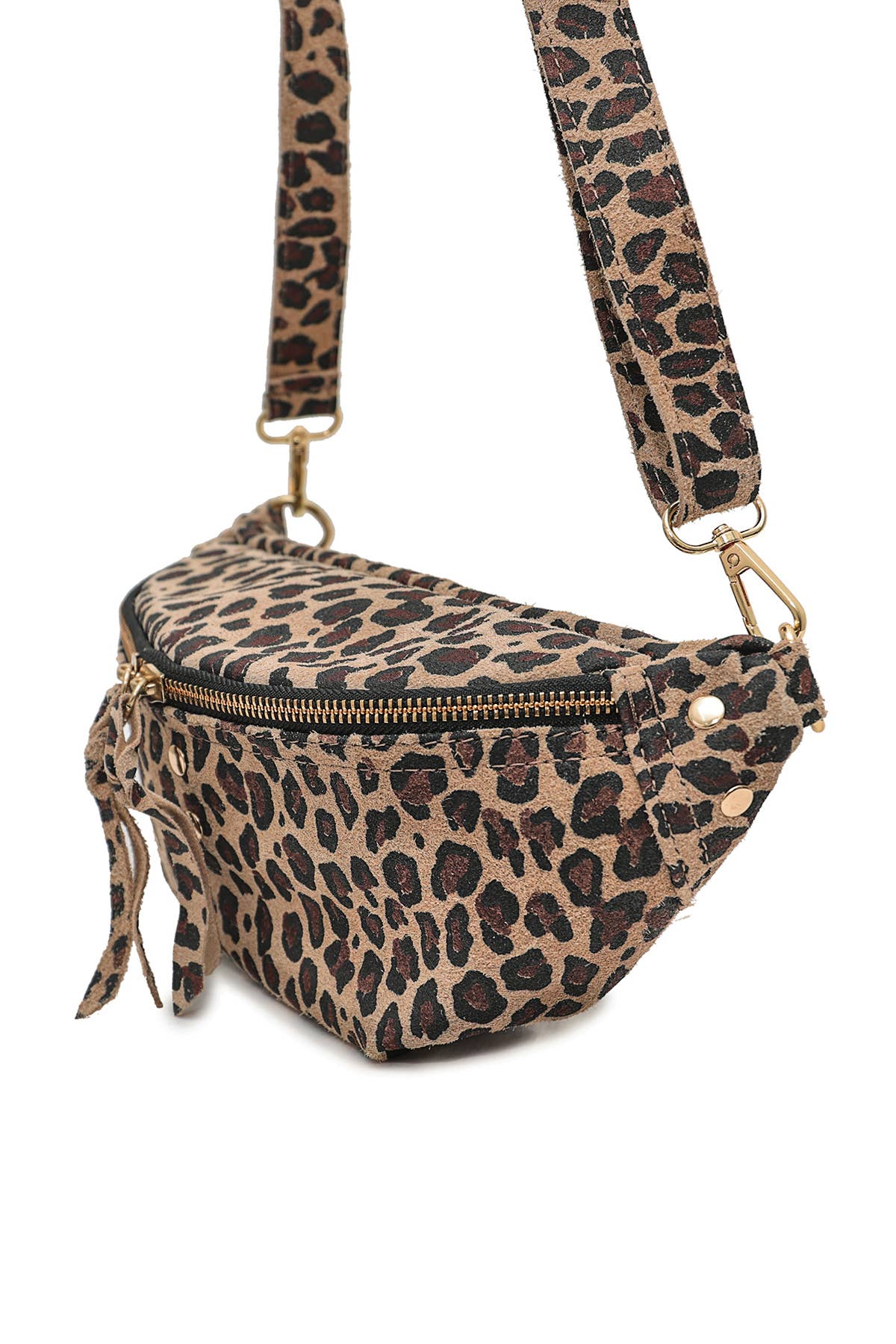 Cherry Paris – wholesale Midjeväska - Dam – NELLY LEOPARD midjeväska i leopardmönstrad mocka - 4061B7