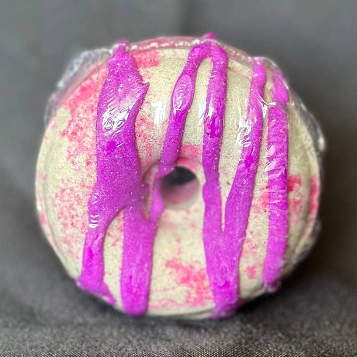 Jelly Roll Donut Bath Bomb for wholesale by Wickety Wack Candles