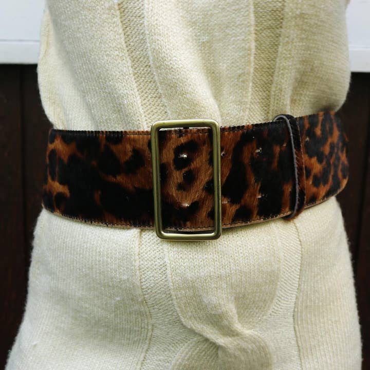Amsterdam Heritage Leather Belts, Bags, Jackets & Apparel - Wholesale Belt - Women's - MADE TO ORDER Lori | Wide Animal Print Leather Belt Women3