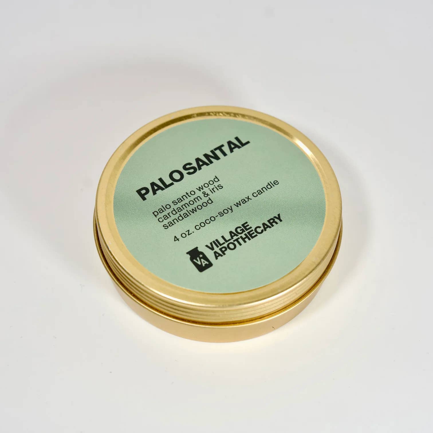 Village Apothecary Candle Co. - Wholesale Travel Candles - Palo Santal Travel Mini | Clean Coco-Soy Candle 4 oz.