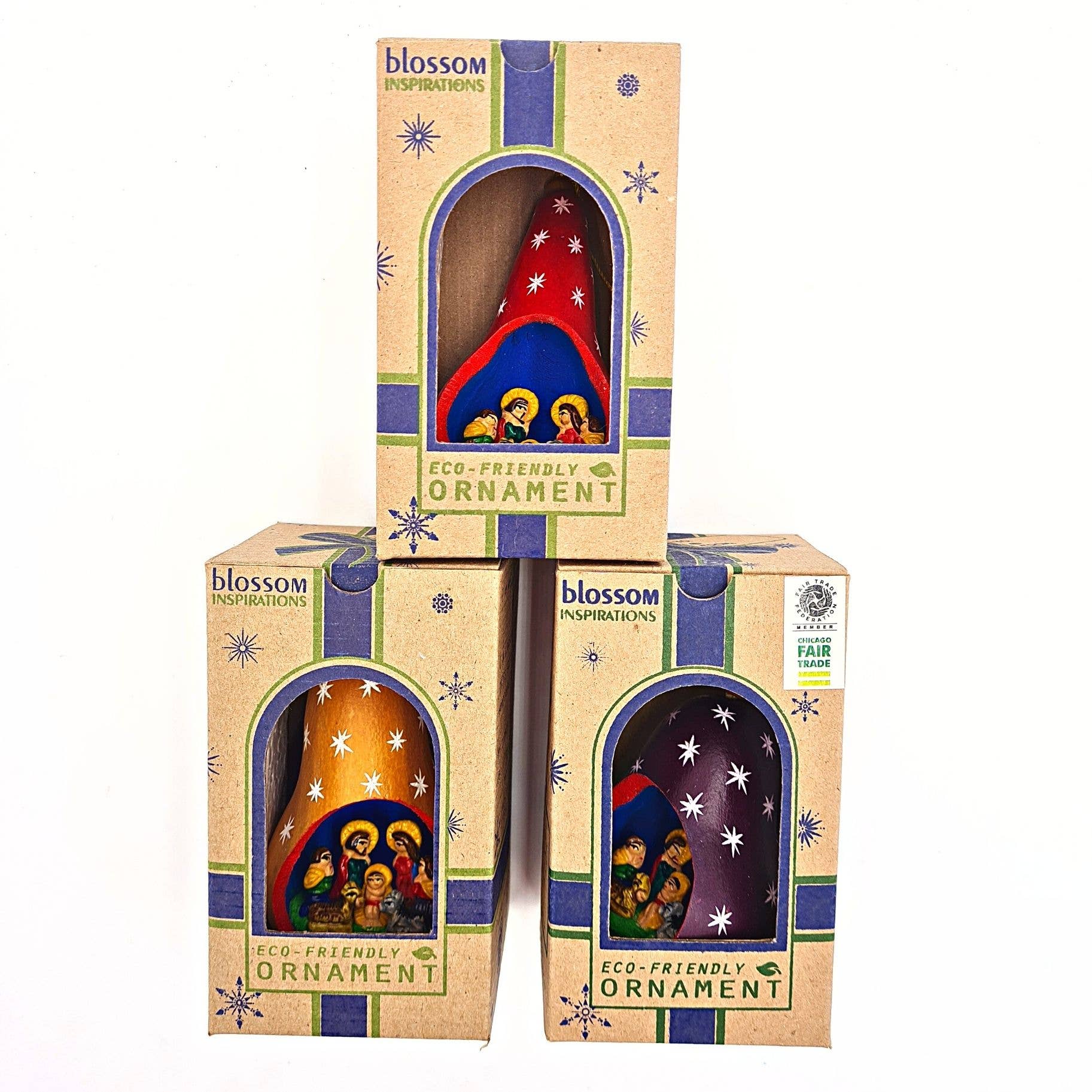 Blossom Inspirations - Vente Objets de décoration - Décoration gourde de Noël de la Nativité3