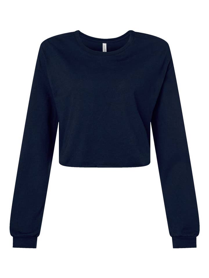 Total Apparel - Wholesale T-Shirt - Women's - Bella Canvas Ladies' Cropped Long-Sleeve Blank T-Shirt 65017