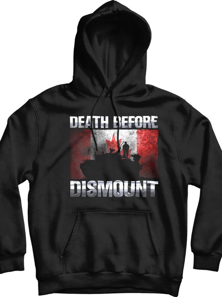 Death Before Dismound Mechanized Hoodie for wholesale by Canada for Victory