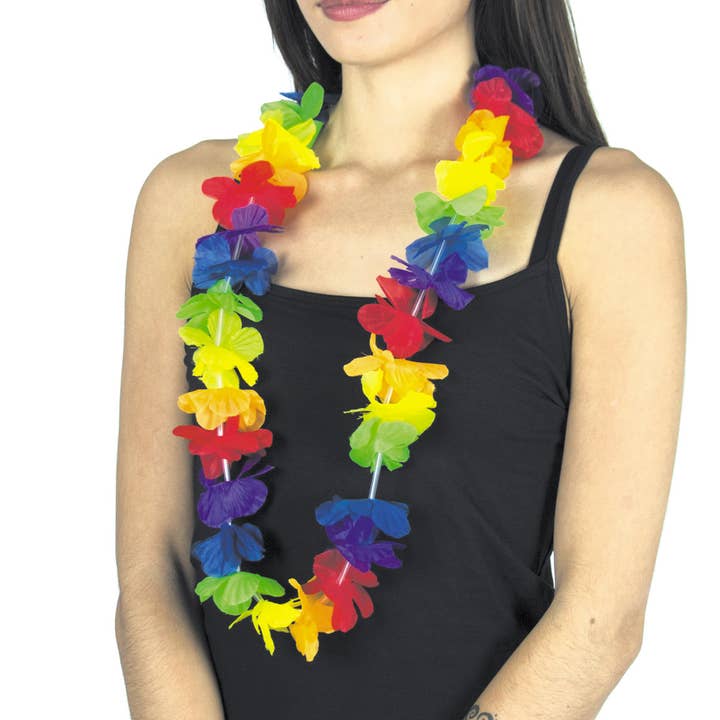 FLERFÄRGAT REGNBÅGSHALSBAND för wholesale av Party Pro