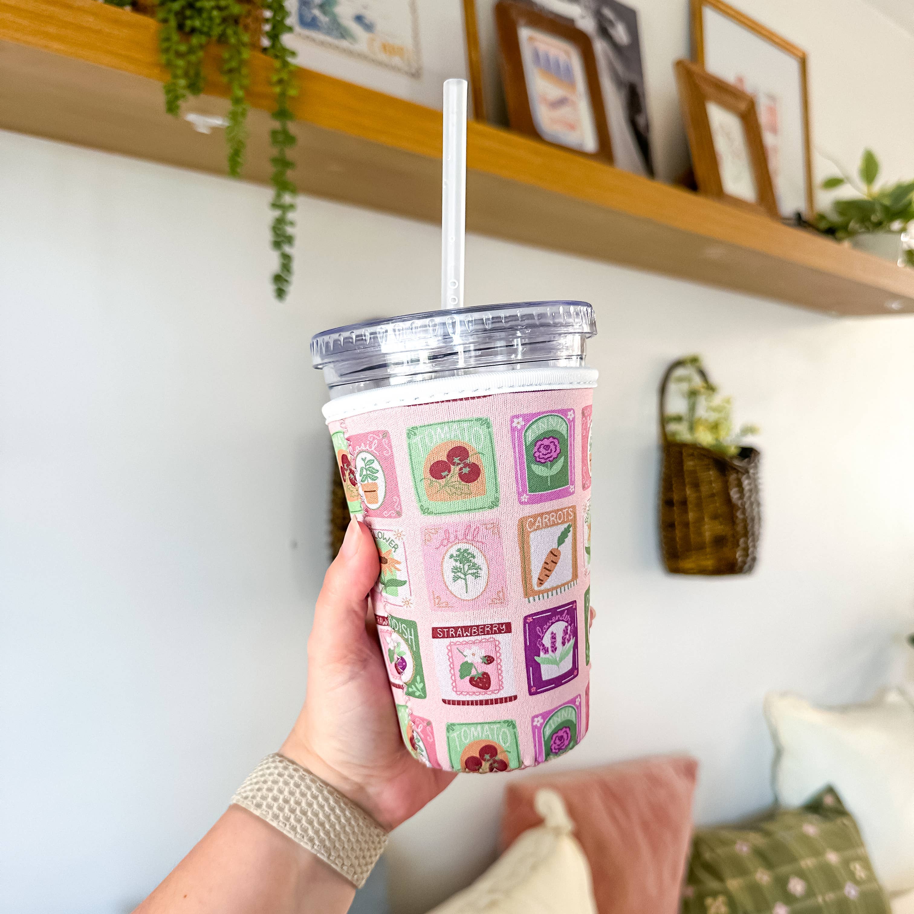 Oak Shore Collective LLC - Wholesale Drink Huggers & Koozies - Little Seeds | Iced Coffee Sleeve