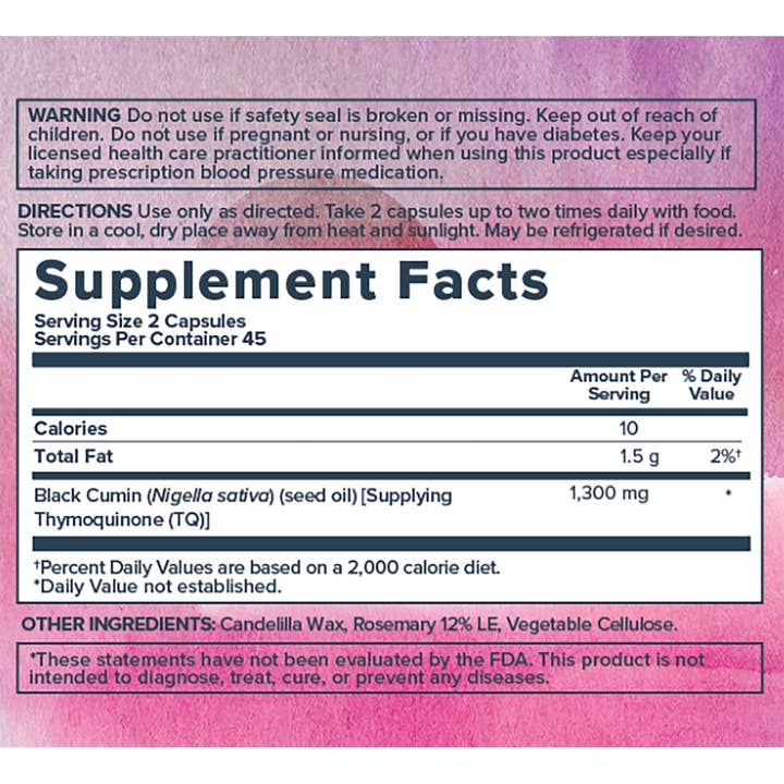 Heritage Store - Wholesale Oral Supplement/Vitamin - Black Seed Oil Capsules 90 ct1